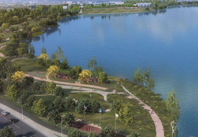 Готов ландшафтный дизайн в рамках первого этапа проекта восстановления озера Беюкшор - ФОТО