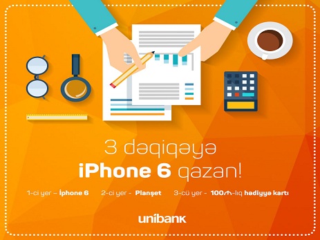 Unibank: Suallara cavab ver və iPhone 6 qazan!