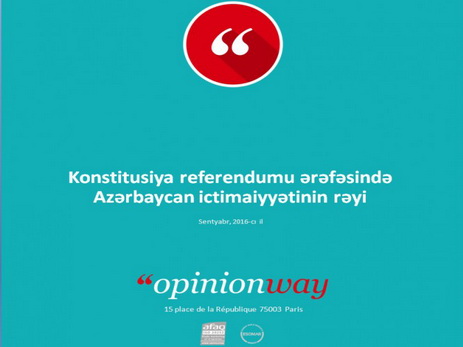 Французская компания провела в Азербайджане опрос с целью оценки обстановки перед референдумом