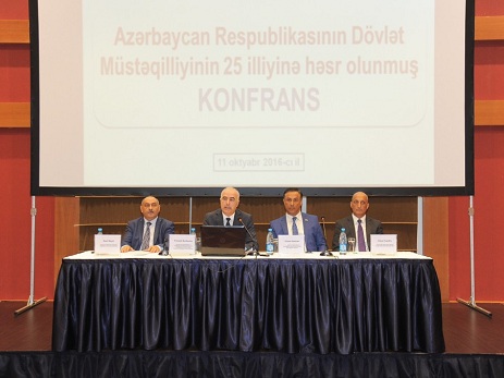 Azərbaycanın dövlət müstəqilliyinin bərpasının 25 illiyi ilə bağlı konfrans keçirilib – FOTO