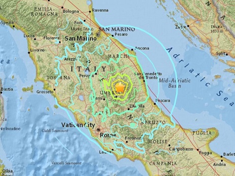 İtaliyada güclü zəlzələ baş verib