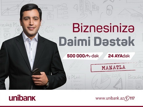 Unibank-dan manat biznes kreditləri