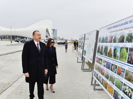 Президент Азербайджана открыл новый парк в Баку - ФОТО